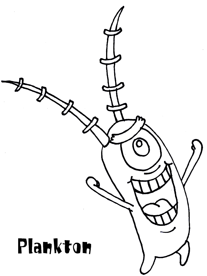 Plansa de colorat cu Spongebob 52 67